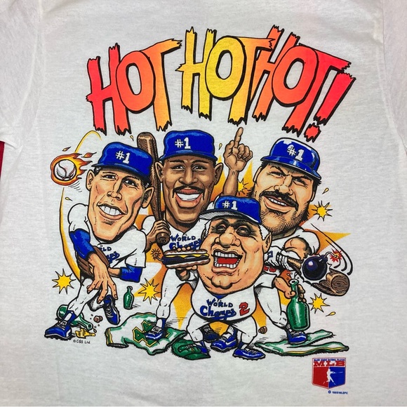 Vintage 1988 Los Angeles dodgers caricature shirt large - Picture 4 of 4